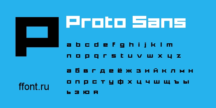 Пример шрифта Proto Sans #1