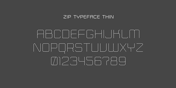 Пример шрифта Zip Typeface #2