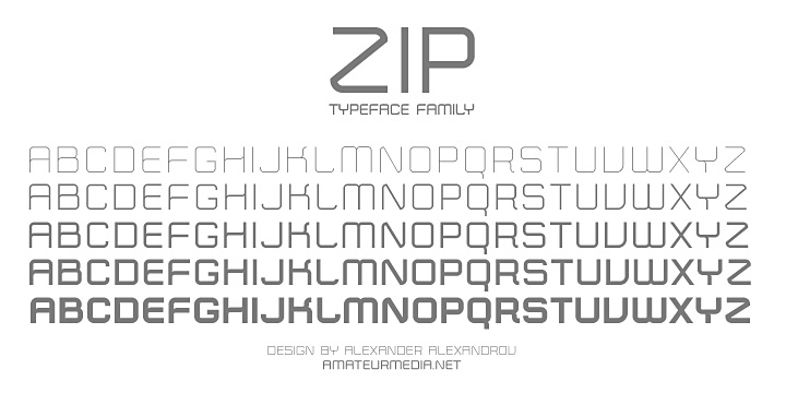 Пример шрифта Zip Typeface #3