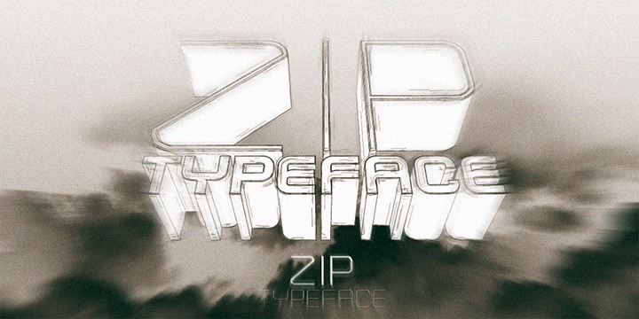 Пример шрифта Zip Typeface #4