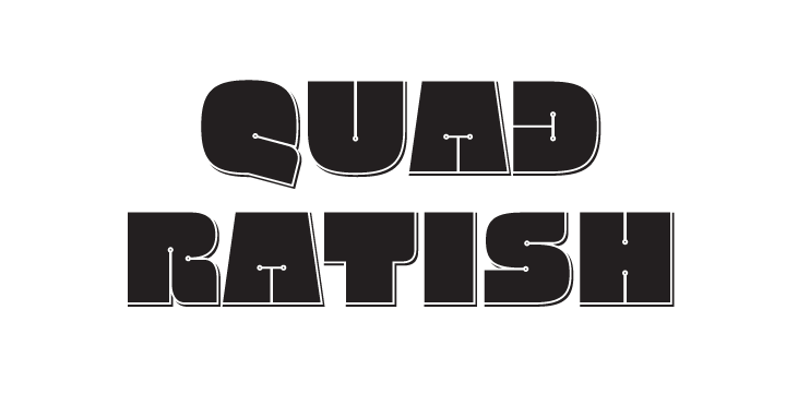 Пример шрифта Quadratish #1