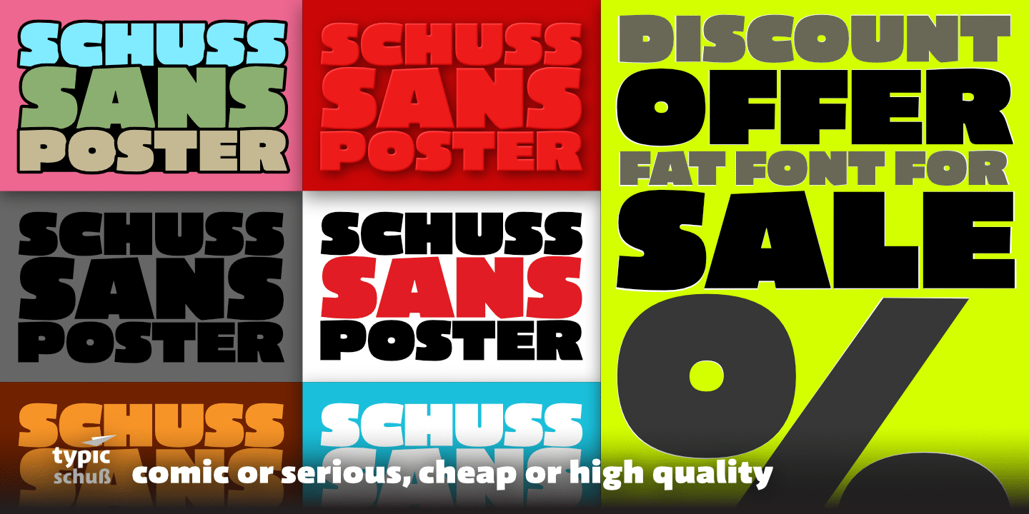 Пример шрифта Schuss Sans CG Poster #5