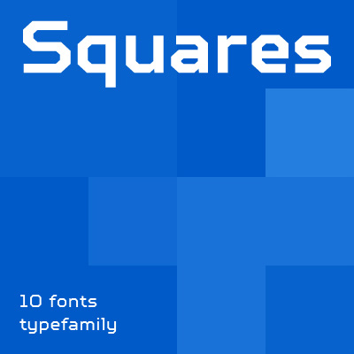 Пример шрифта TT Squares #1