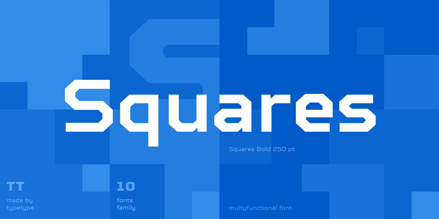 Пример шрифта TT Squares #2