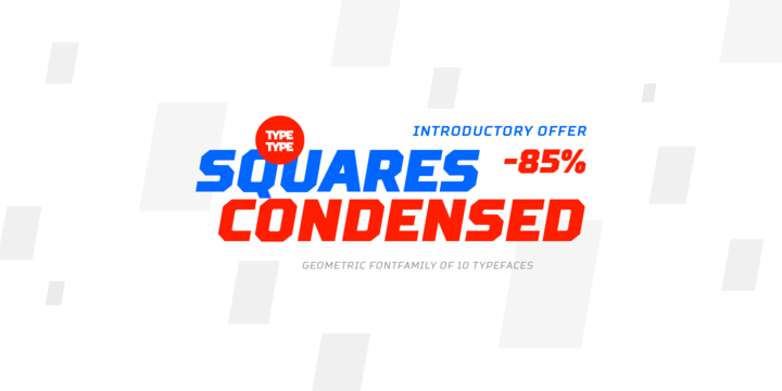 Пример шрифта TT Squares Condensed #1