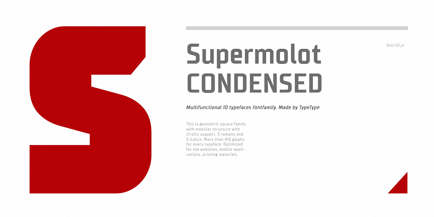 Пример шрифта TT Supermolot Condensed #8