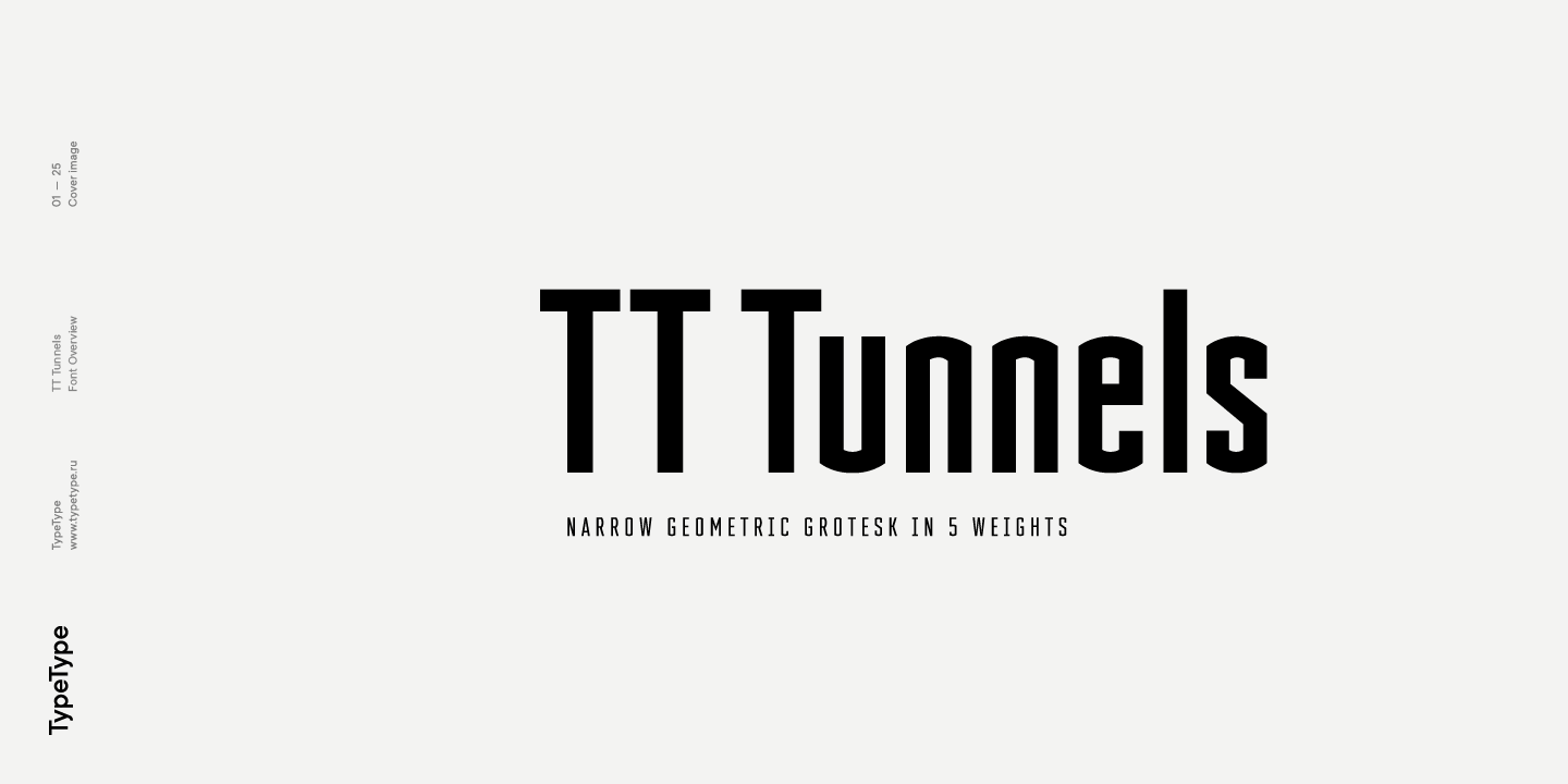 Пример шрифта TT Tunnels #2