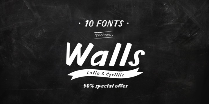 Пример шрифта Walls #4