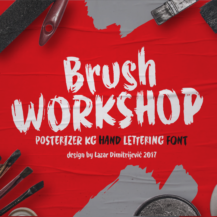 Пример шрифта WORKSHOP Brush #1