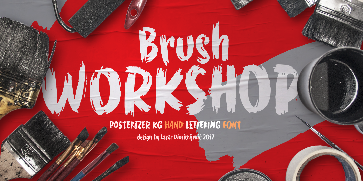 Пример шрифта WORKSHOP Brush #2