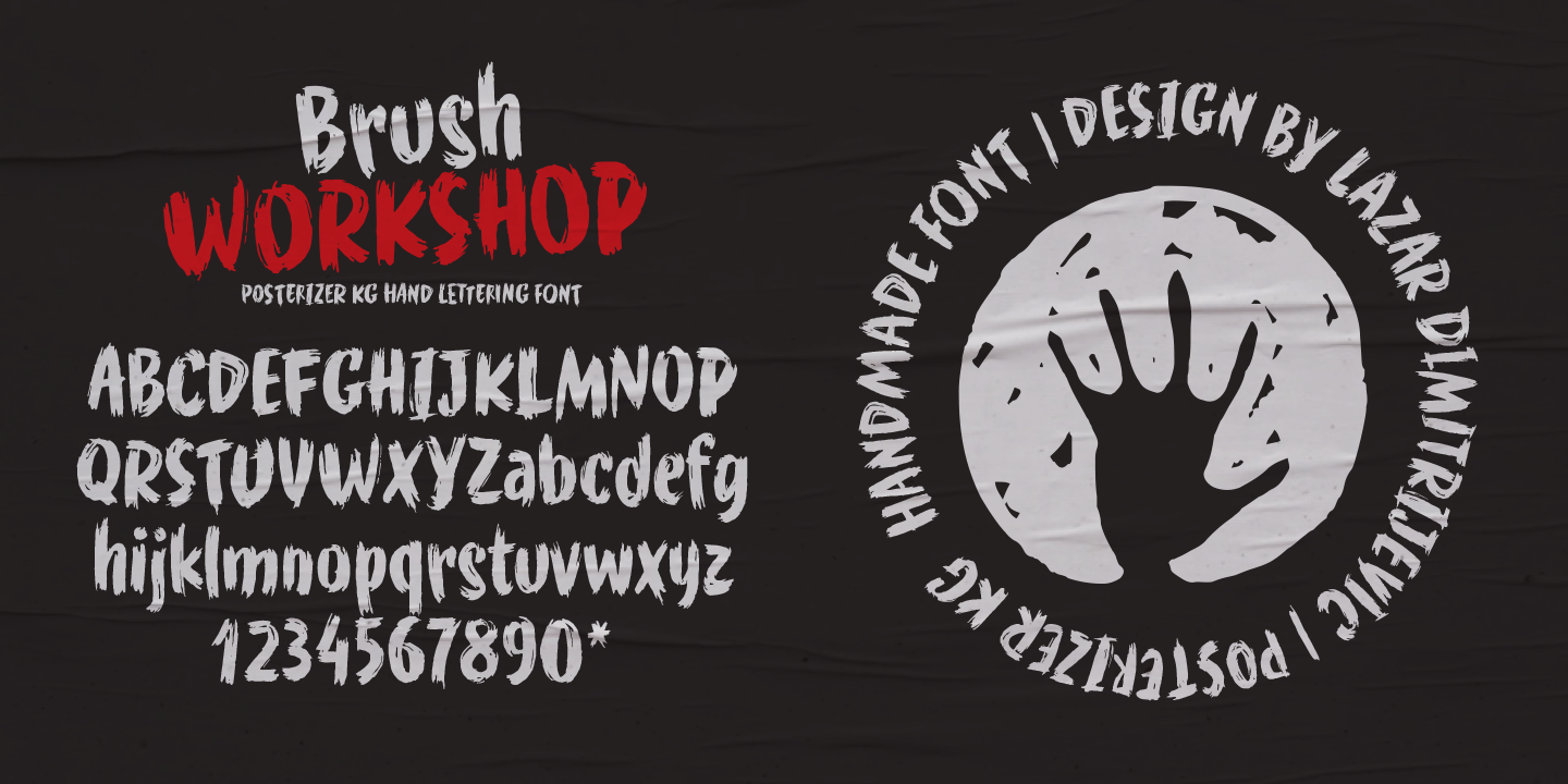 Пример шрифта WORKSHOP Brush #6