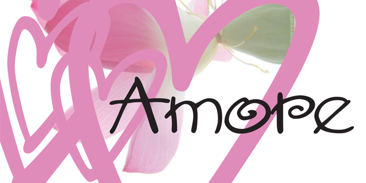 Пример шрифта Amore #2