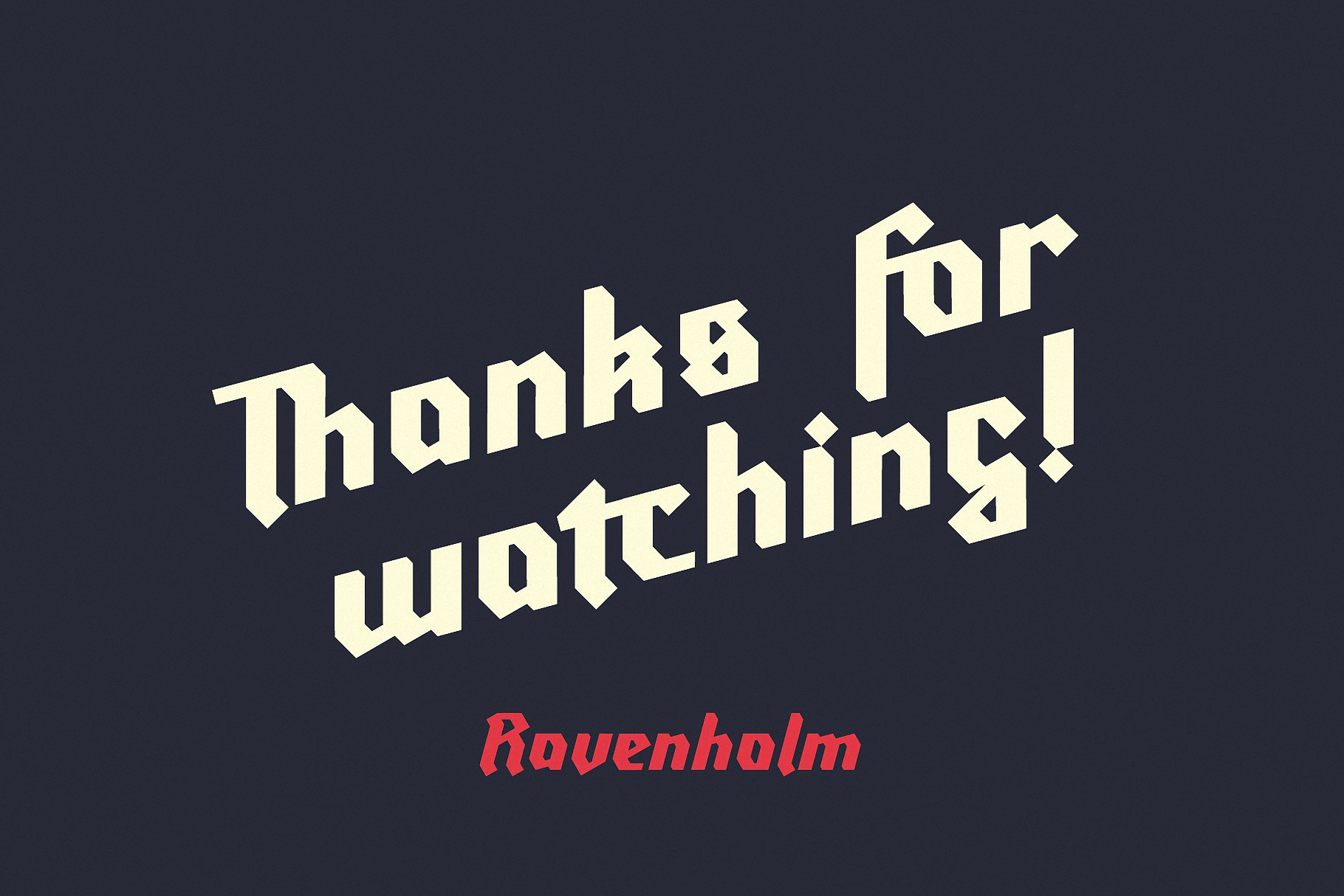Пример шрифта Ravenholm #6