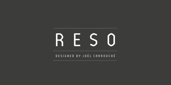 Пример шрифта Reso #1