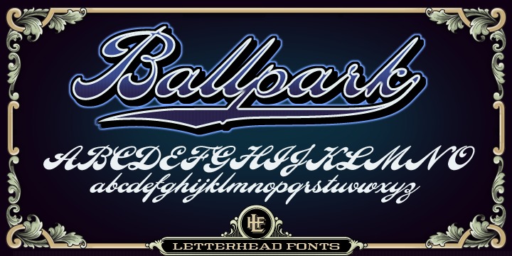 Пример шрифта LHF Ballpark #1