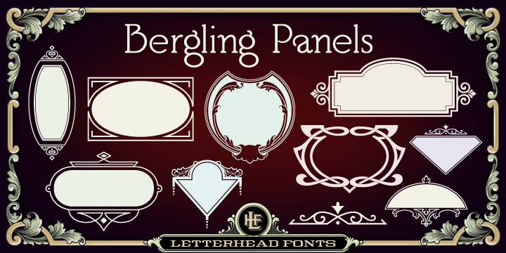 Пример шрифта LHF Bergling Panels #1