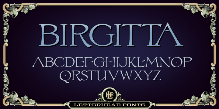 Пример шрифта LHF Birgitta #1