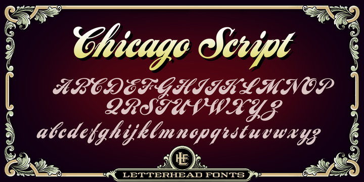 Пример шрифта LHF Chicago Script #1
