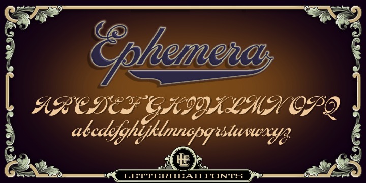 Пример шрифта LHF Ephemera #1