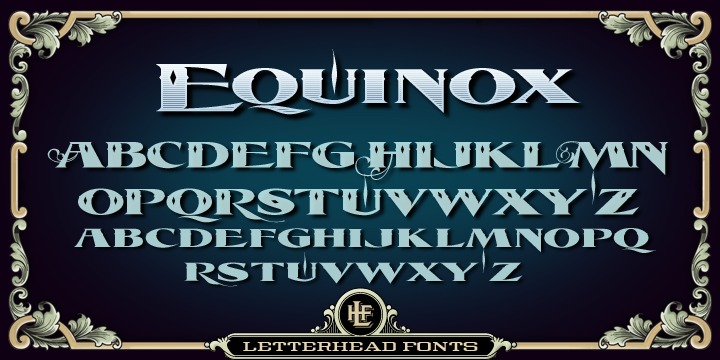 Пример шрифта LHF Equinox #1