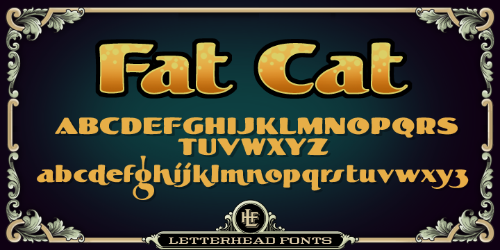 Пример шрифта LHF Fat Cat #1