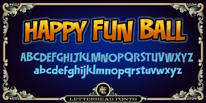 Пример шрифта LHF Happy Fun Ball #1