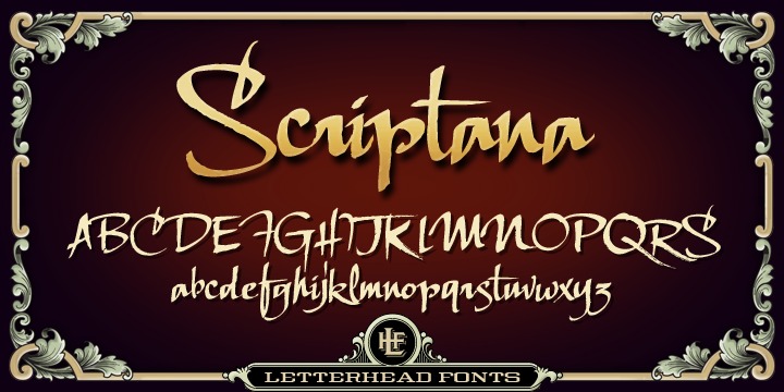 Пример шрифта LHF Scriptana #1