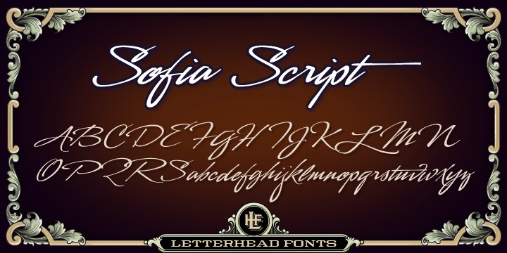 Пример шрифта LHF Sofia Script #1