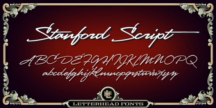 Пример шрифта LHF Stanford Script #1