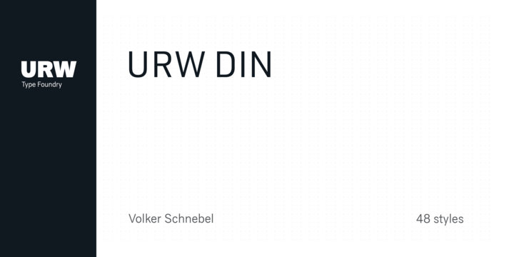 Пример шрифта URW DIN #1