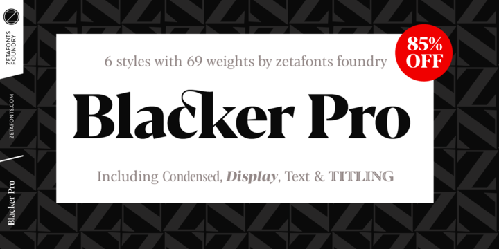 Пример шрифта Blacker Pro #5