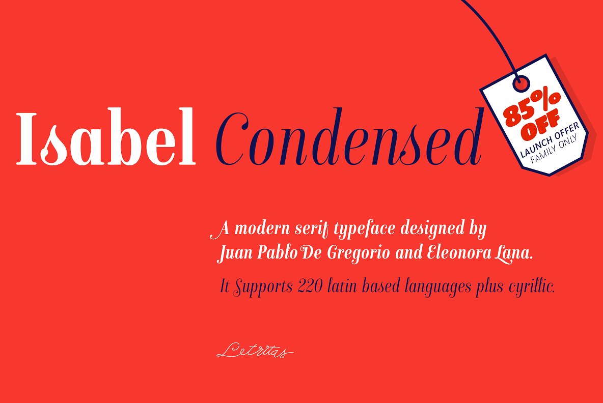 Пример шрифта Isabel Condensed #1