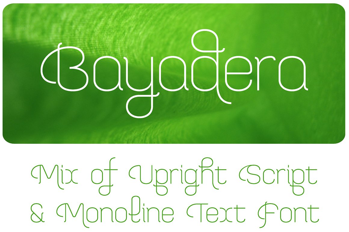 Пример шрифта Bayadera 4F #1