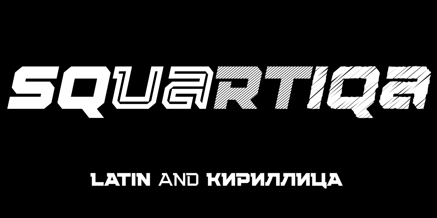 Пример шрифта Squartiqa 4F #1