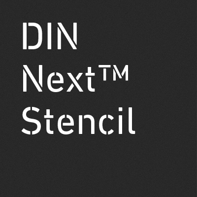 Пример шрифта DIN Next Stencil #1