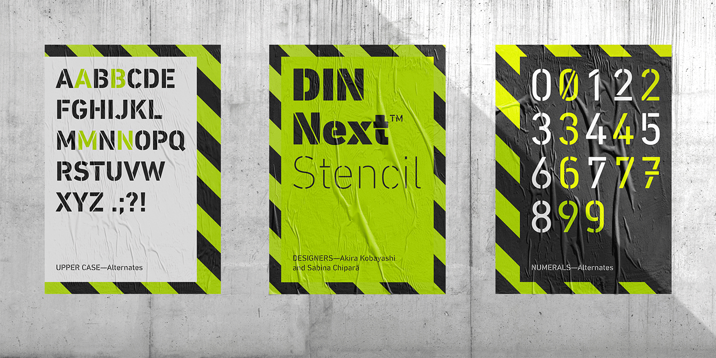 Пример шрифта DIN Next Stencil #5