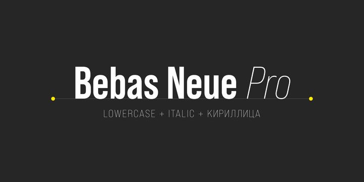 Пример шрифта Bebas Neue Pro #1