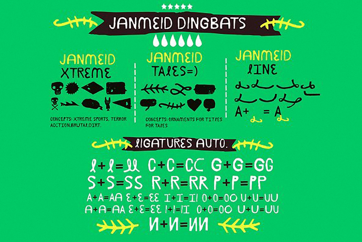 Пример шрифта Janmeid #5