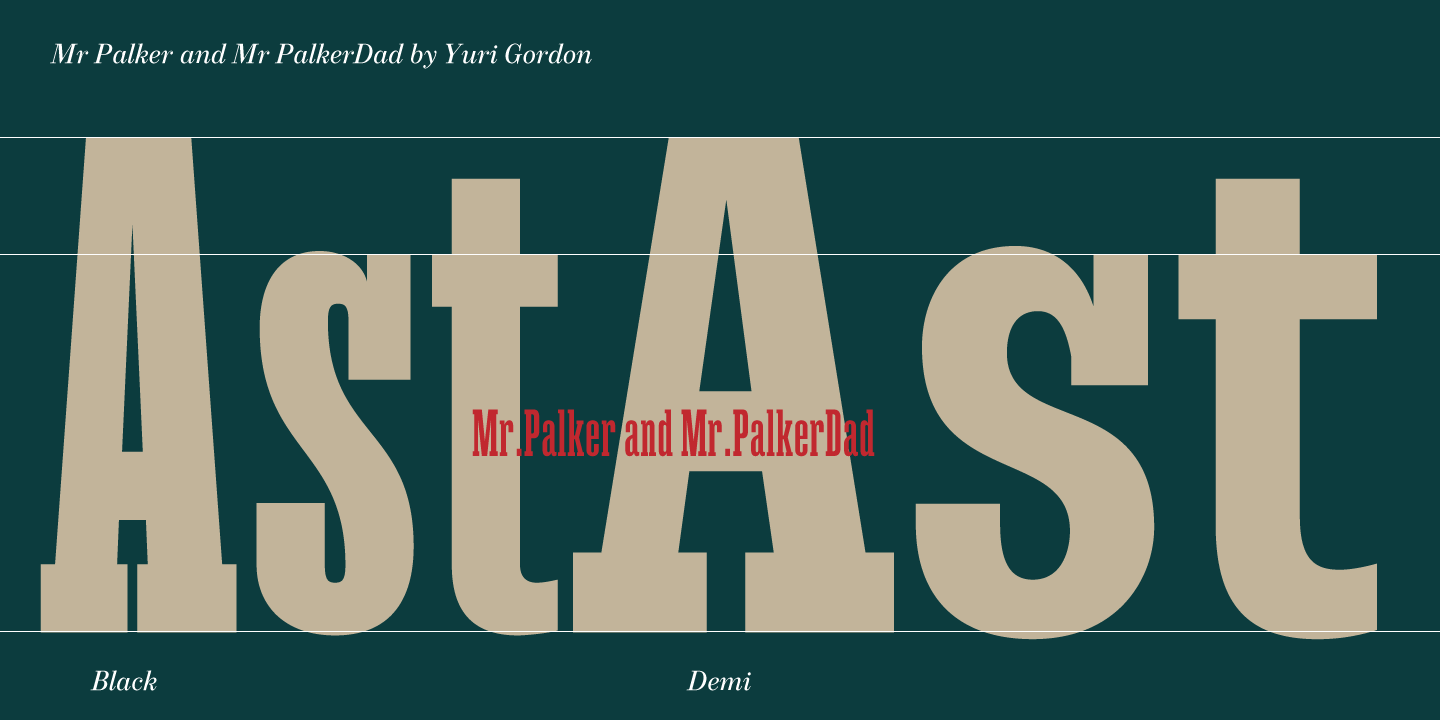 Пример шрифта Mr Palker Dad #3