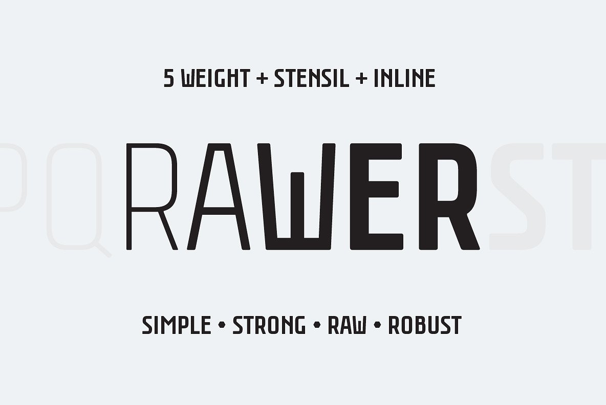Пример шрифта Rawer Condensed #1
