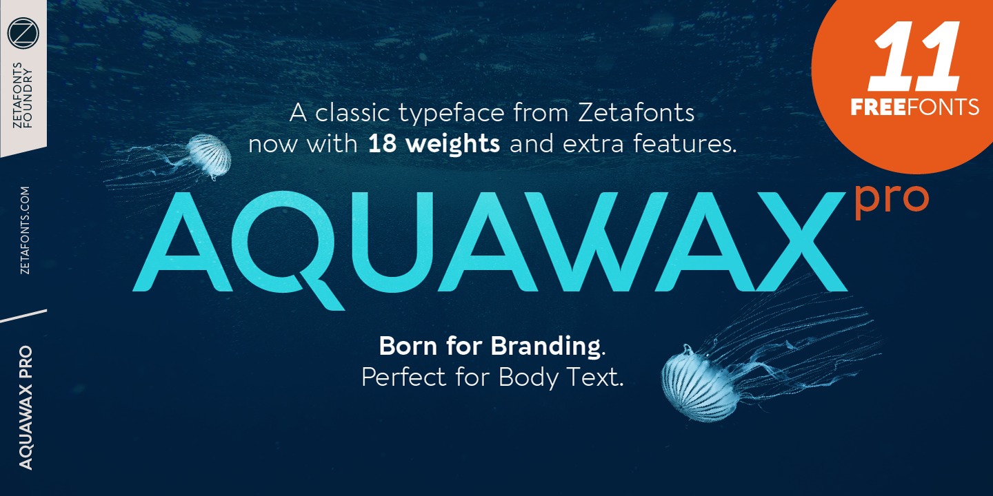 Пример шрифта Aquawax Pro #1