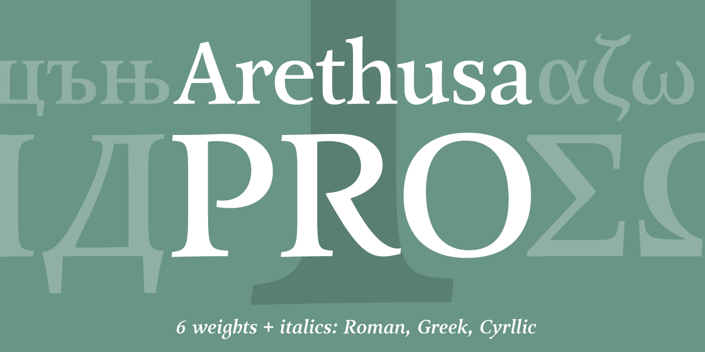 Пример шрифта Arethusa Pro #1