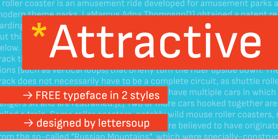 Пример шрифта Attractive #1