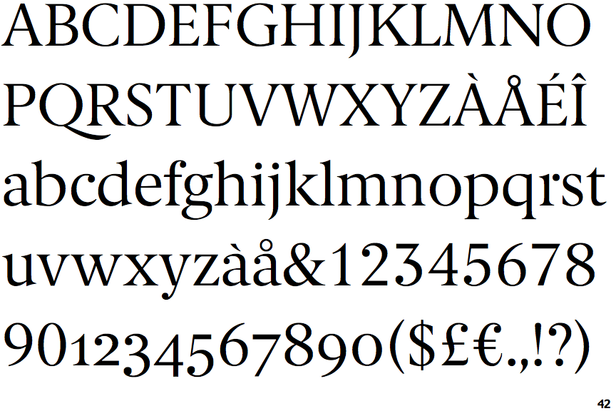 Пример шрифта Berlingske Serif #1