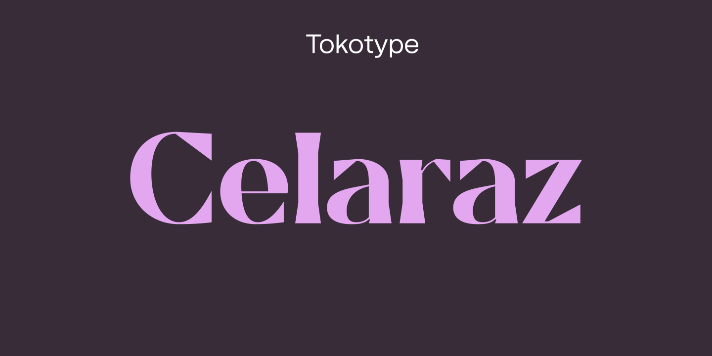 Пример шрифта Celaraz #1