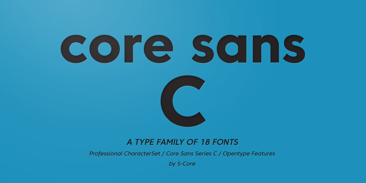 Пример шрифта Core Sans C #1