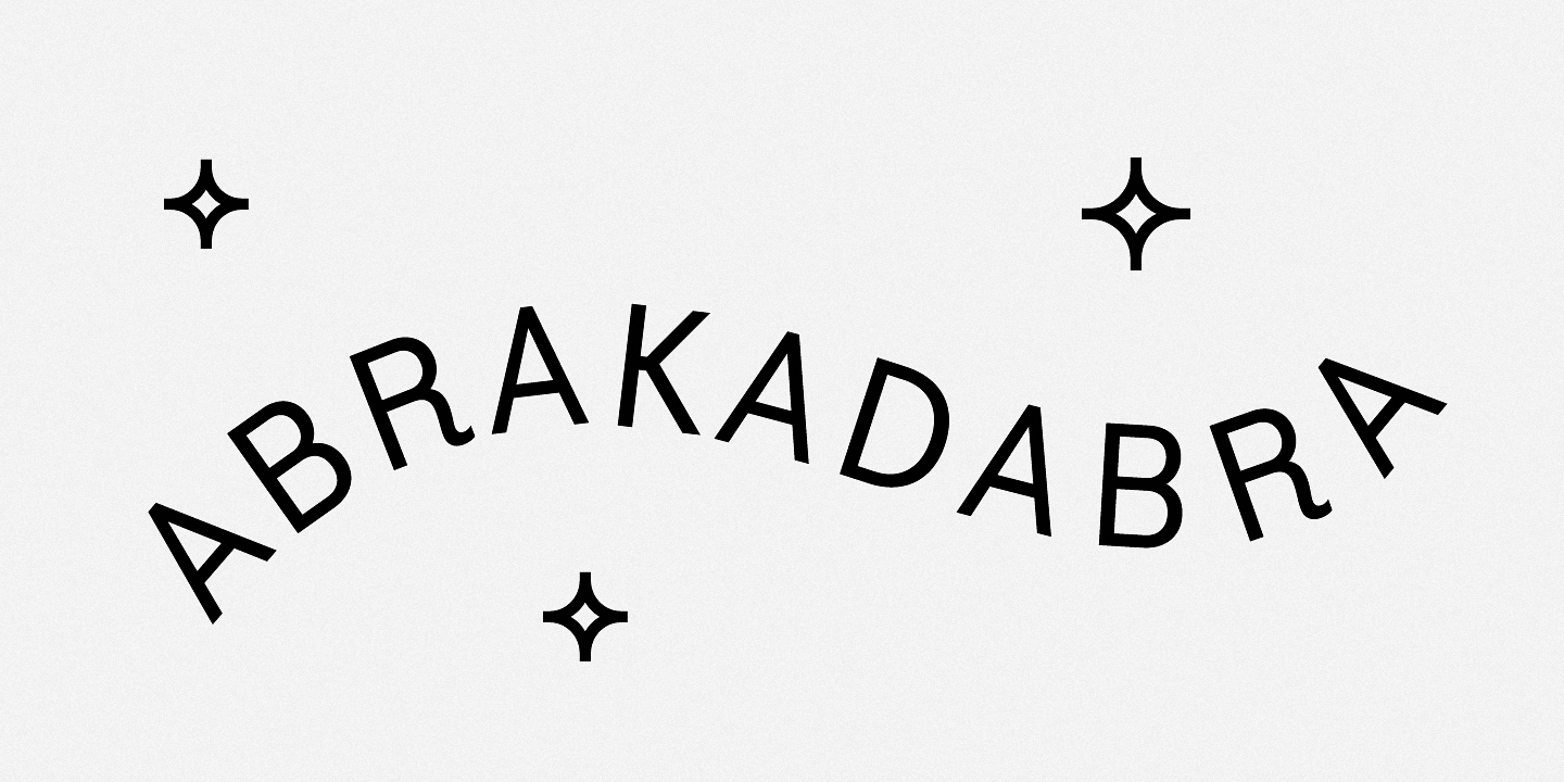 Пример шрифта Abrakadabra #1