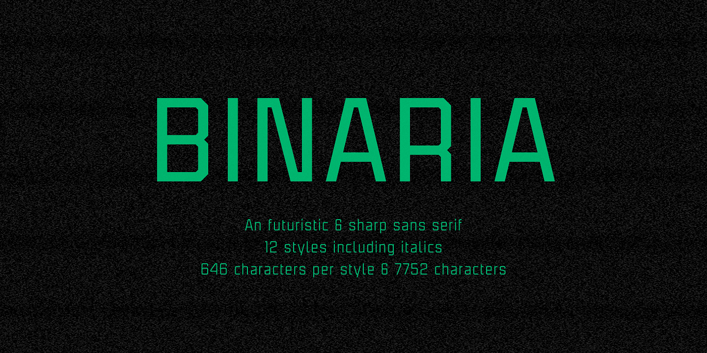 Пример шрифта Binaria #1