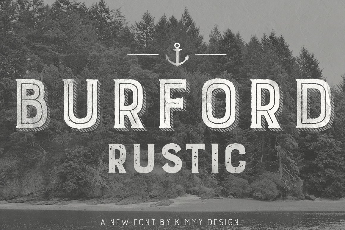 Пример шрифта Burford Rustic #1