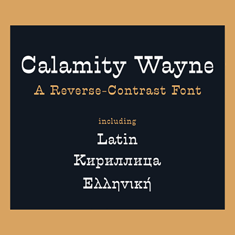 Пример шрифта Calamity Wayne #1